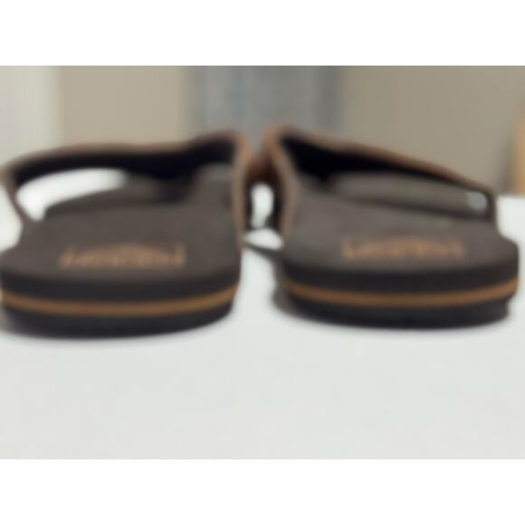 REEF Newport Vegan Leather Brown Flip Flop Size 8 - Picture 4 of 7